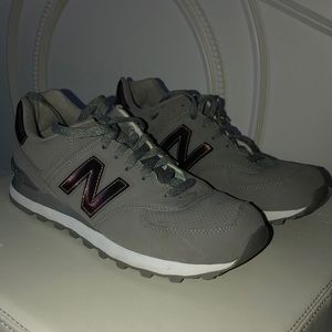 Bronze and Grey New Balance Sneakers
